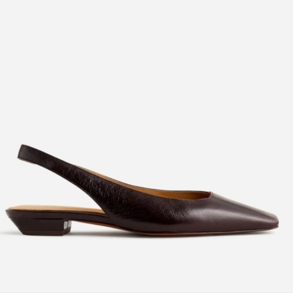 Madewell Ophelia Leather Slingback Flats -Espresso Bean - Picture 2 of 9